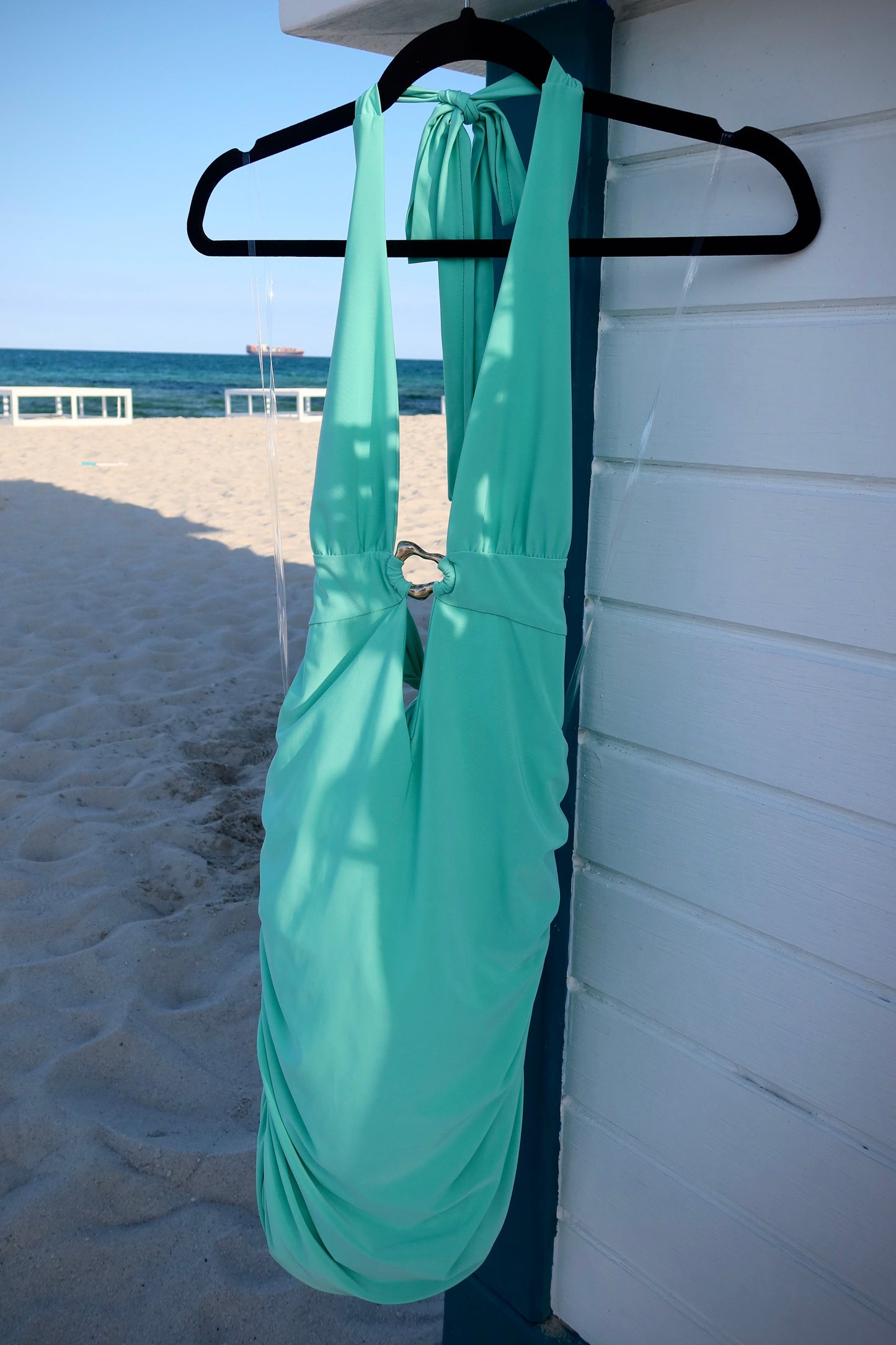 The Whole Package mint halter mini dress — Palms of T Boutique