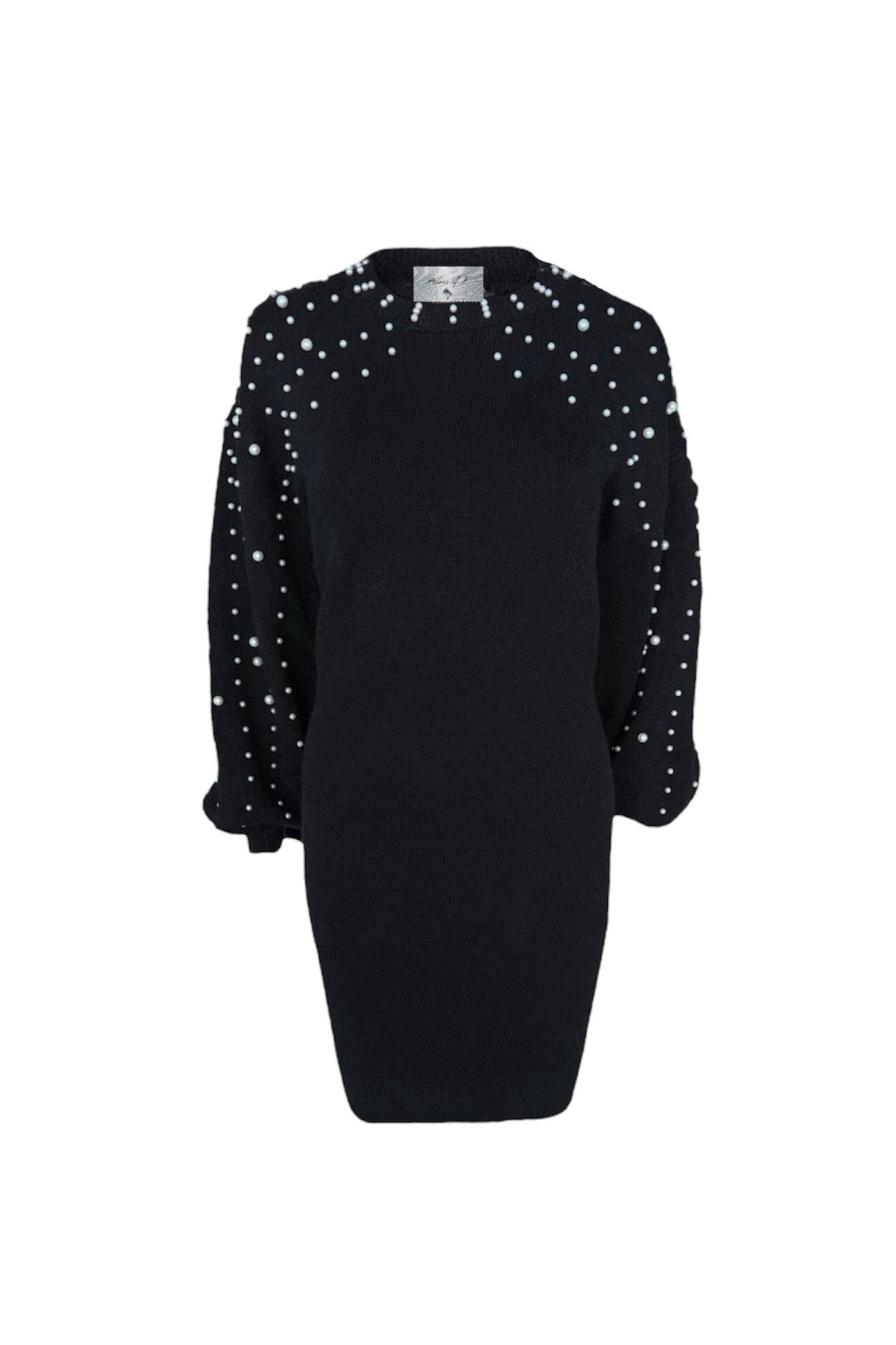 Pearls on Black Dress