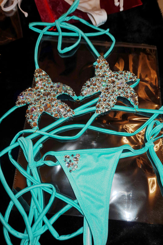 Crystal Starfish Bikini Sea Jade Edition Jeweled