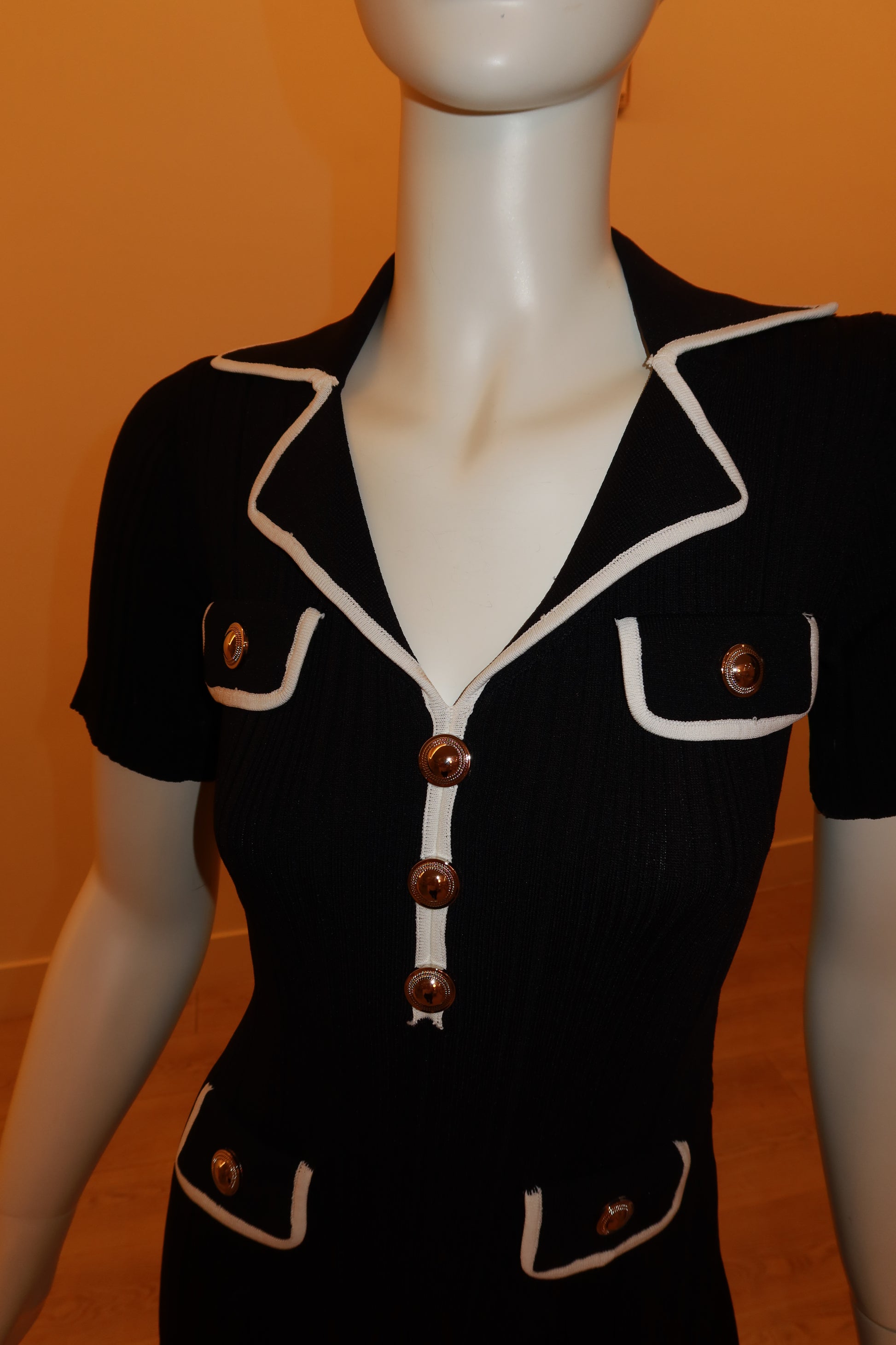 Close up view of knit mini dress — Palms of T