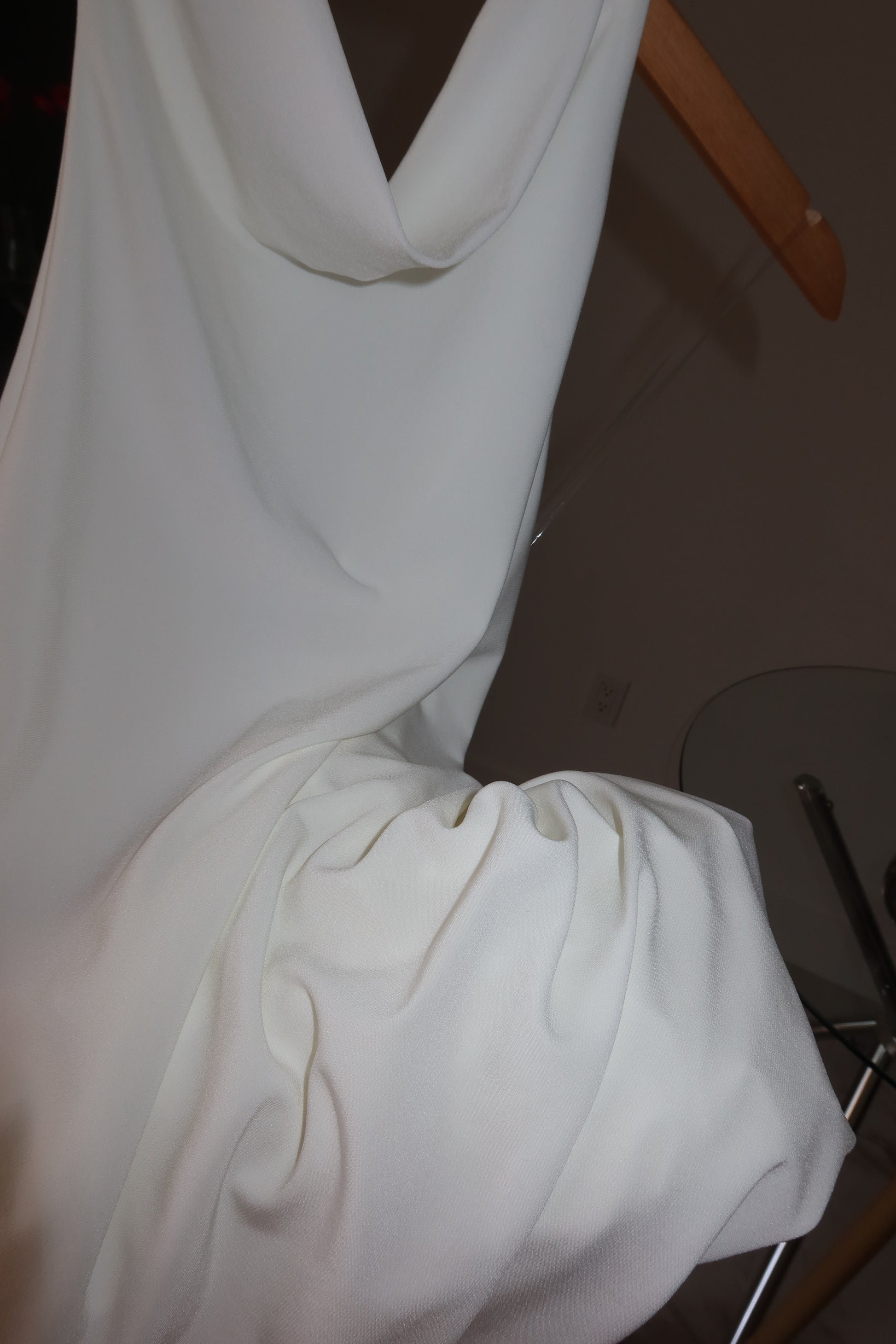 Highly Favored off-white high-neck open-back mini dress — Palms of T Boutique